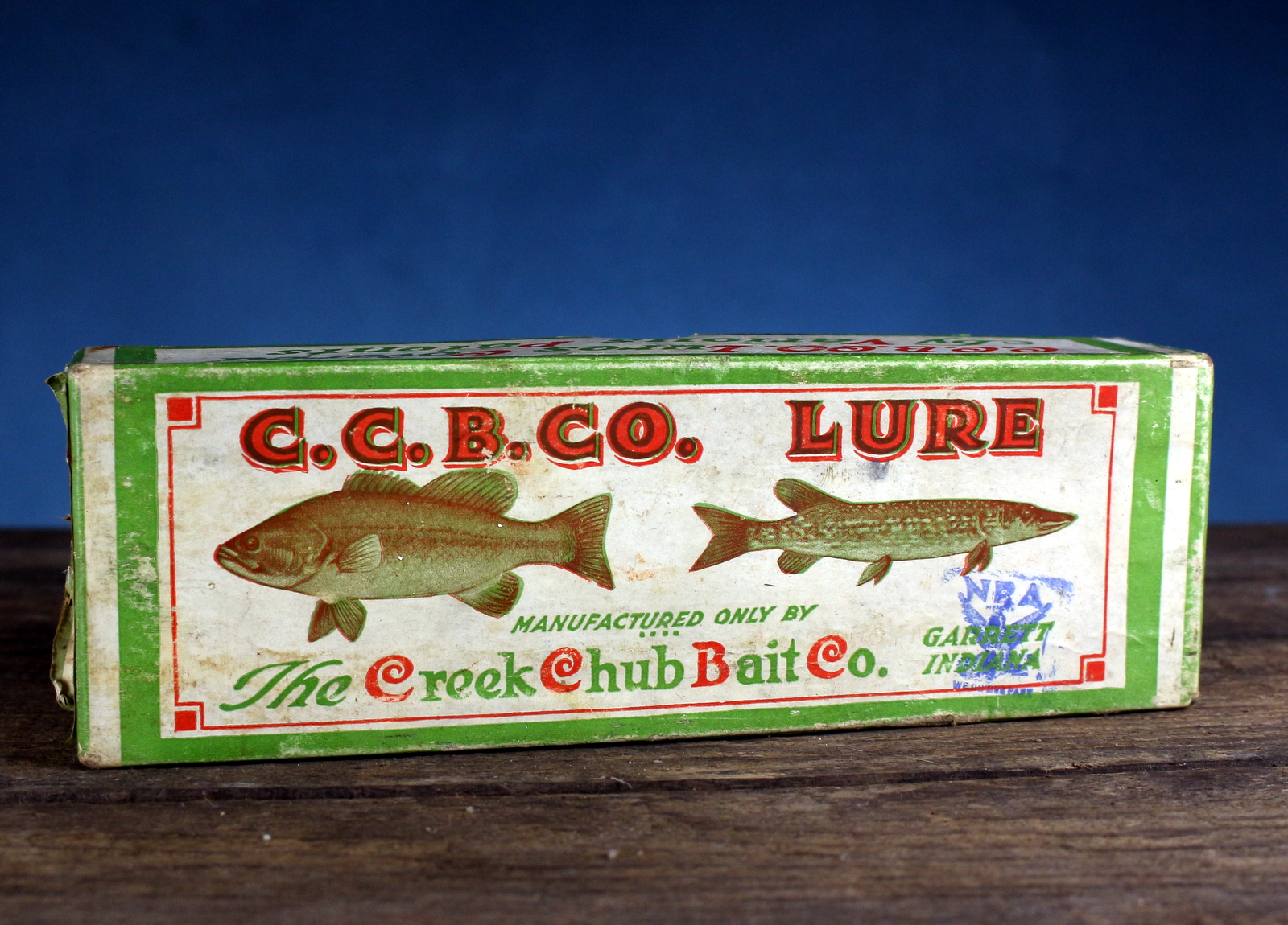 ccb company lure in fishing sign Feature Auction: C.C.B Co Creek Chub Bait Co Fishing Lure Cardboard Circa  1930's